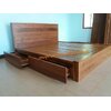 เตียงไม้สักทองModern 6ฟุต มีลิ้นชักใต้เตียง2ข้าง