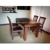 ชุดโต๊ะอาหารไม้สักทอง สี่เหลี่ยม 1.5เมตร+เก้าอี้4ตัว