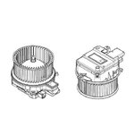 PORSCHE โบลเวอร์แอร์ CAYENNE ยี่ห้อ MAHLE / Interior Blower PAB82002110, PAB820021B
