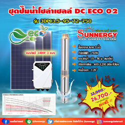 ชุดปั๊มน้ำโซล่าเซลล์ DC ECO 02