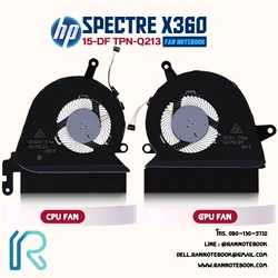 พัดลมโน๊ตบุ๊ค HP Spectre 15-DF TPN-Q213 CPU FAN GPU FAN