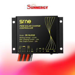 ตัวควบคุมการชาร์จแบตเตอรี่ แบบ PWM ขนาด 10A 12/24V IP68 SR-SL2410