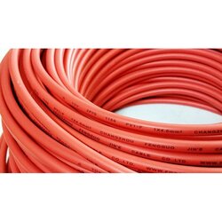 Cable & Connector (สายไฟ) แบบ PV-1F 4mm2 Red
