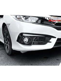 ครอบช่องไฟตัดหมอกแบบเต็มสีดำเปียนโนแบล็ค CIVIC FC