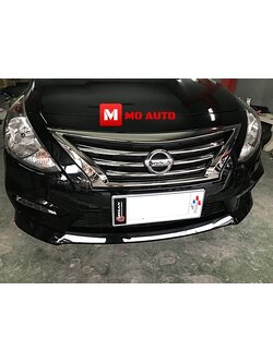 คิ้วกระจังหน้าบนโครเมียม 6 ชิ้น Almera 2014-2018