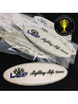 ป้ายชื่อ ทองเหลือง ชุบนิเกิล วงรี