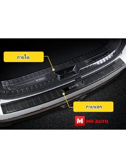 เพลทกันรอยท้ายสแตนเลท ภายใน ภายนอก ดำลายคาร์บอน TERRA