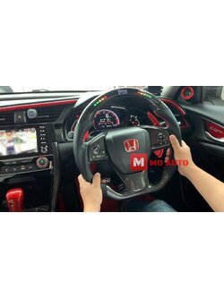 พวงมาลัย LED คาร์บอนแท้ พร้อมหน้าจอแสดงผล CIVIC FC / FK