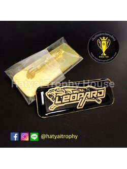 ป้ายชื่อ ทองเหลือง ชุบทอง เคลื่อบนูน