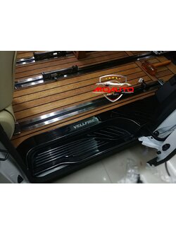 เพลทกันรอยเท้าชายประตู ไทเทเนียม 8 ชิ้น VELLFIRE 30