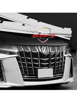 คิ้วกระจังหน้าล่างสแตนเลท ALPHARD MC