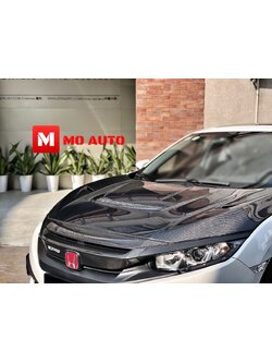 ฝากระโปรงหน้าคาร์บอนแท้ทรง VARIS CIVIC FC/FK/MC 2019