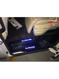 สคับเพลทกันรอยเท้า LED 8 ชิ้น ALPHARD / VELLFIRE MC