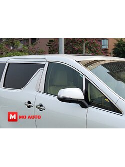 คิ้วหน้าต่างสแตนเลท 12 ชิ้น ALPHARD / VELLFIRE MC