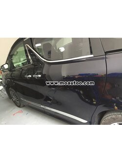 ขอบหน้าต่างสแตนเลทประตูหลัง ALPHARD / VELLFIRE 2016-2023