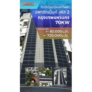 ผลงานติดตั้งโซล่าเซลล์ สำนักงาน อาคาร ห้างร้าน โรงงาน