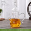กาน้ำชา กาชงชาแก้วใส กาชงชาดอกไม้ ทรงสูงขนาด 1000 ml.