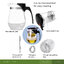 ชุดกาน้ำชาแบบมีปุ่มกด ขนาด 900ml. + แก้วชา 60ml. 1ใบ