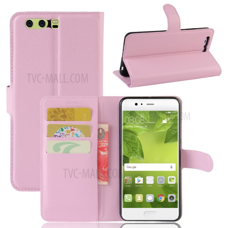 Case Huawei P10 Plus / Pre-order * เคสกระเป๋าสตางค์หนังลิ้นจี่ *