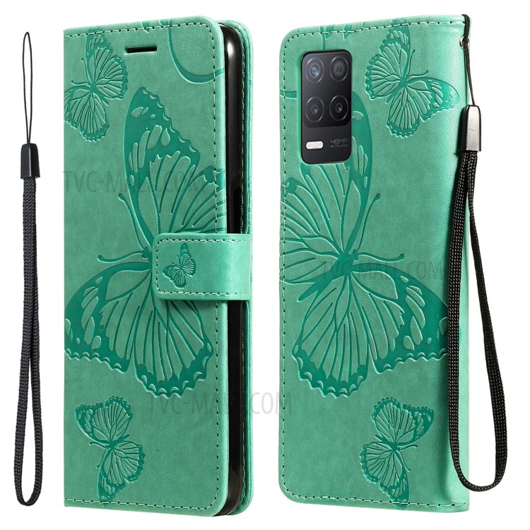 Case Realme 8 5G # Pre-Order * เคสหนังพิมพ์ลายผีเสื้อ การออกแบบกระเป๋าสตางค์: ช่องใส่การ์ด 2 ช่อง + กระเป๋าเงินสด 1 ช่อง *ง