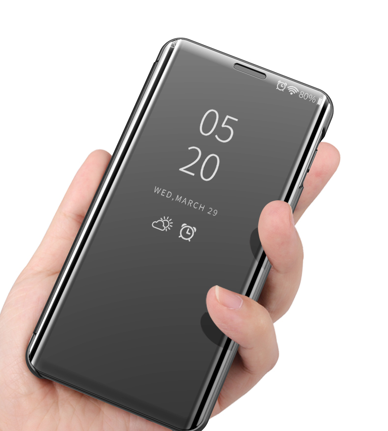 Case Huawei P30 Pro / Pre-Order + พร้อมส่ง * เคส View Mirror ปกกระจกมองหุ้มหนัง *