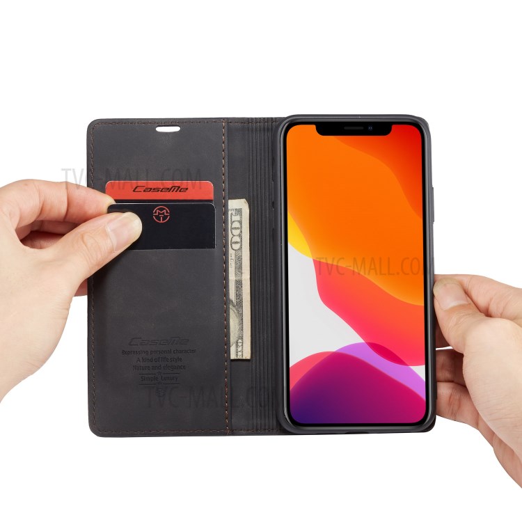 Case iPhone 11 Pro Max # Pre-order * CASEME 013 ซีรี่ส์กระเป๋าสตางค์หนังพลิกอัตโนมัติดูดซับ *