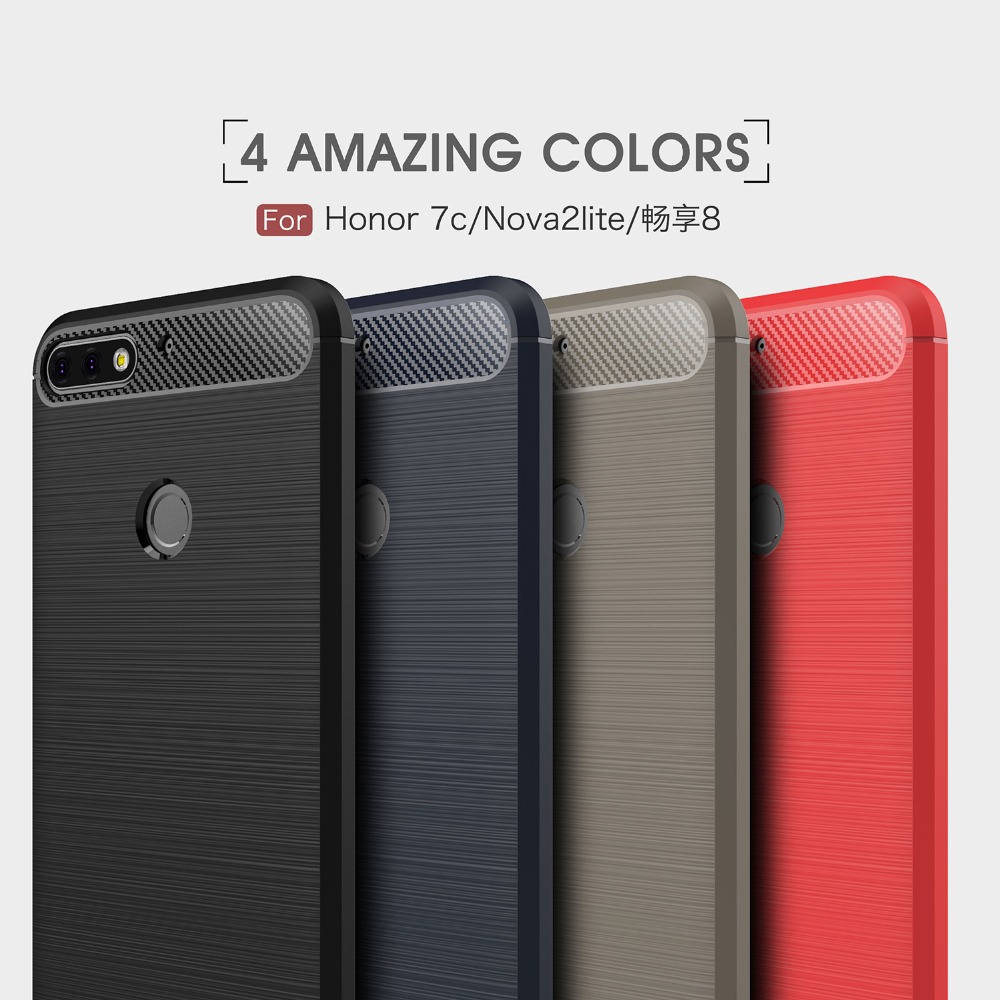 Case Huawei Y7 Pro 2018 / Pre-order * เคสคาร์บอนไฟเบอร์ พื้นผิวแปรงขัด *