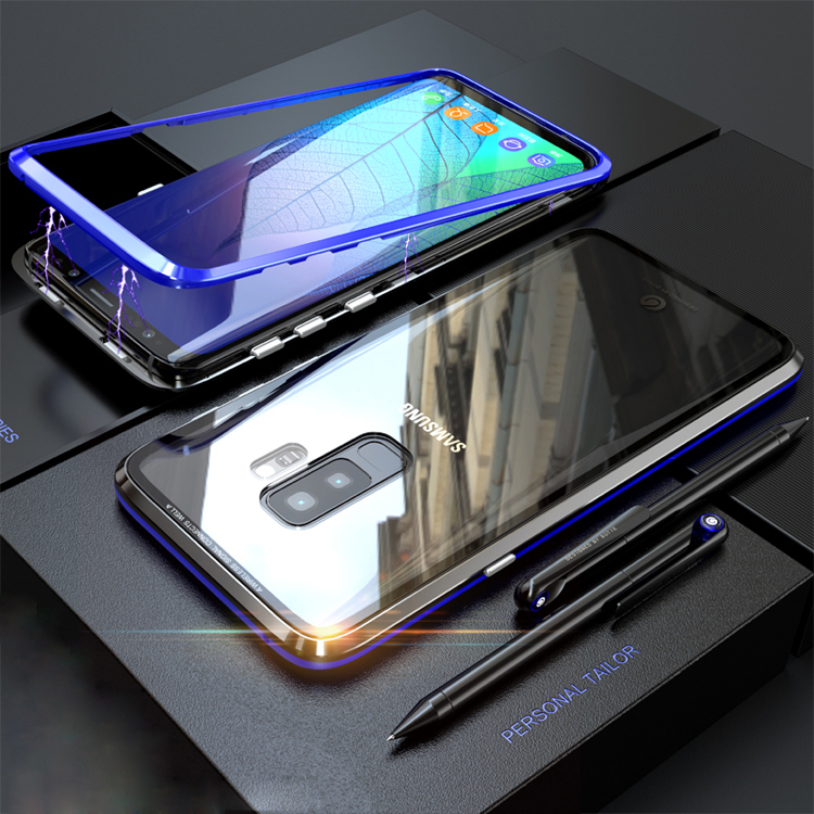 Case Samsung Galaxy S9 Plus # Pre-Order * เคสถอดได้กรอบโลหะแม่เหล็ก + กระจกปกหลังไฮบริด *