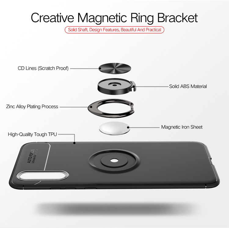 Case Huawei P20 Pro / Pre-order * Finger Ring Kickstand (แผ่นโลหะแม่เหล็กแบบ Built-in) *