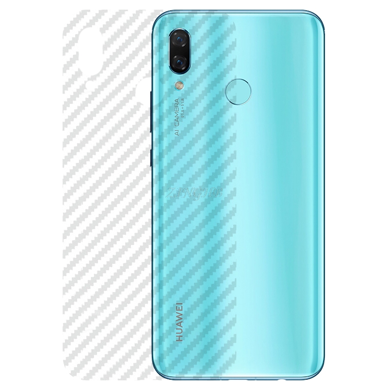 ฟิล์มกันรอยด้านหลัง Huawei Nova 3i / Pre-Order * 3D คาร์บอนไฟเบอร์ปกหลังฟิล์มป้องกันลื่น *