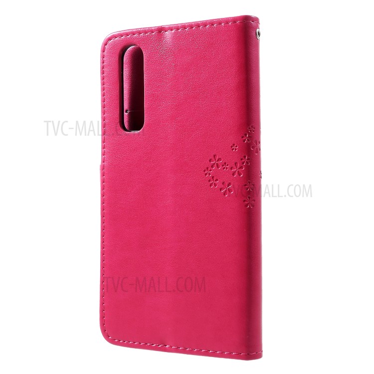 Case Huawei P30 / Pre-Order * เคสพิมพ์ลายนกฮูกต้นไม้กระเป๋าสตางค์ พร้อมสายคล้องมือ *