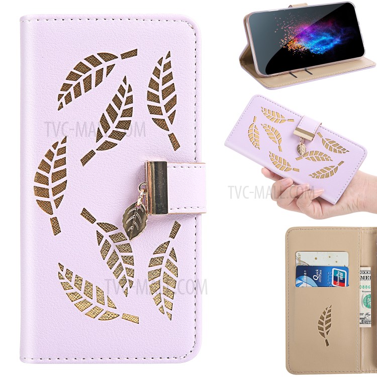 Case Samsung Galaxy A80, A90 / Pre-Order * เคสหนังกระเป๋าสตางค์ใบทองลายทอง *