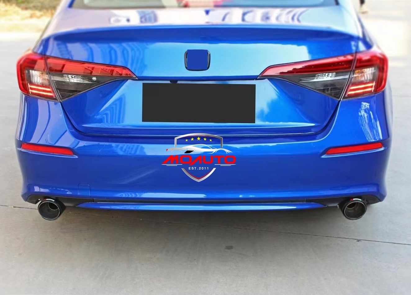 ปลายท่อพร้อมคิ้วปลายท่อกันชนท้าย สำหรับ CIVIC FE รุ่น EL และ EL+