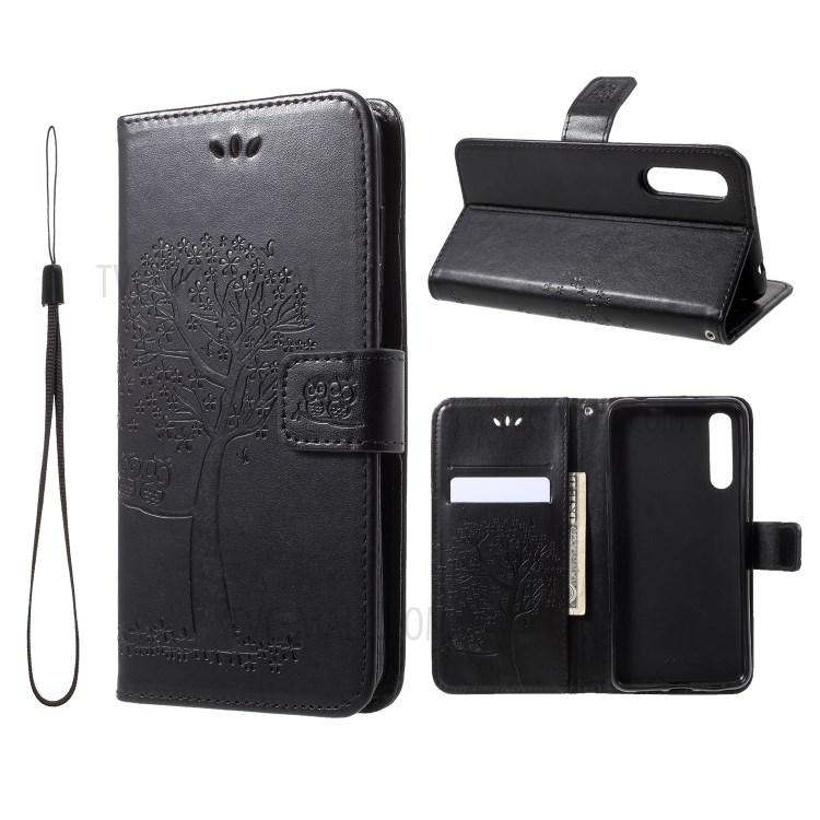Case Huawei P20 Pro / Pre-order * เคสพิมพ์ลายต้นไม้นกฮูก + สายคล้องมือ *