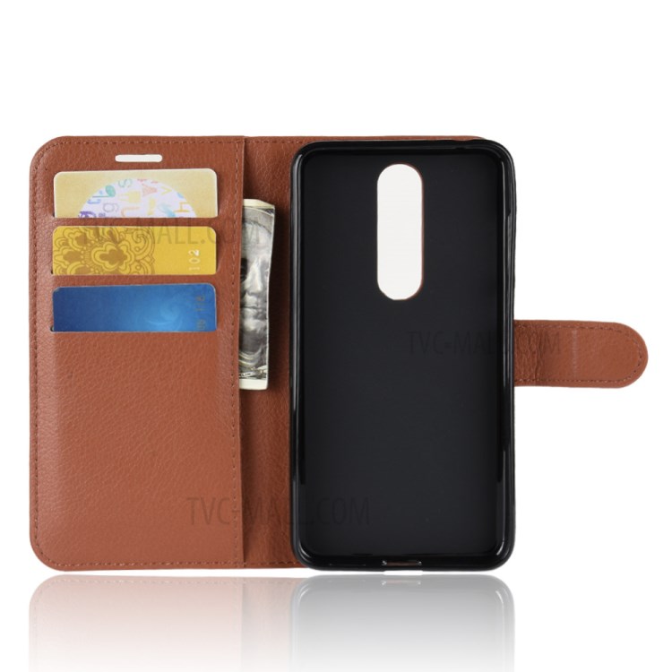 Case Nokia 6.1 Plus / Pre-order * ผิวลิ้นจี่ ช่องเสียบการ์ด Wallet และช่องใส่เงินสด *