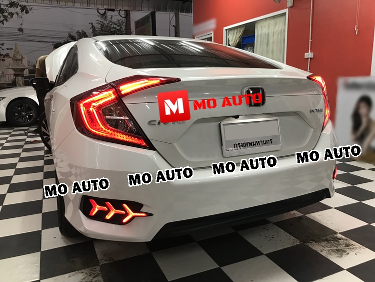 ไฟเบรคกันชนท้าย Lamborghini Style Civic FC 2016-2021
