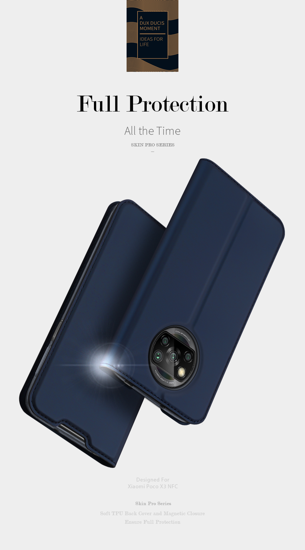 Case Xiaomi Poco X3 Pro / X3 / X3 NFC # Pre-Order * DUX DUCIS นี้มีสไตล์ธุรกิจที่เรียบง่ายและโครงสร้างตัวเครื่องที่บางเฉียบ หนัง PU เคลือบเงาที่คัดสรรอย่างดี *