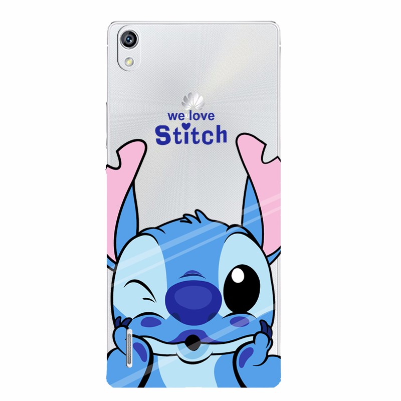 Case Huawei P7 / Pre-order * เคสซอฟท์ TPU ใส มิกกี้ มินนี่ หมีพูห์ ลายดอกไม้สวยๆ *