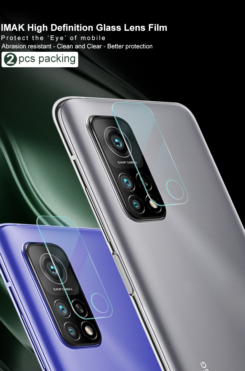 กระจกกันรอยเลนส์กล้องหลัง Xiaomi Mi 10T 5G / Mi 10T Pro 5G / Pre-order * IMAK 2 ชิ้น/เซ็ต กระจกใสกล้องเลนส์ *