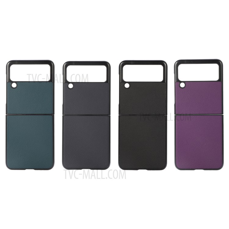Case Samsung Galaxy Z Flip3 5G # Pre- Order * เคสผิวลิ้นจี่ วัสดุหนังแท้และพลาสติกให้ความรู้สึกที่ดีต่อมือ เคลือบด้วยหนังแท้ผิวลิ้นจี่อย่างดี ระบายความร้อนได้ดี *