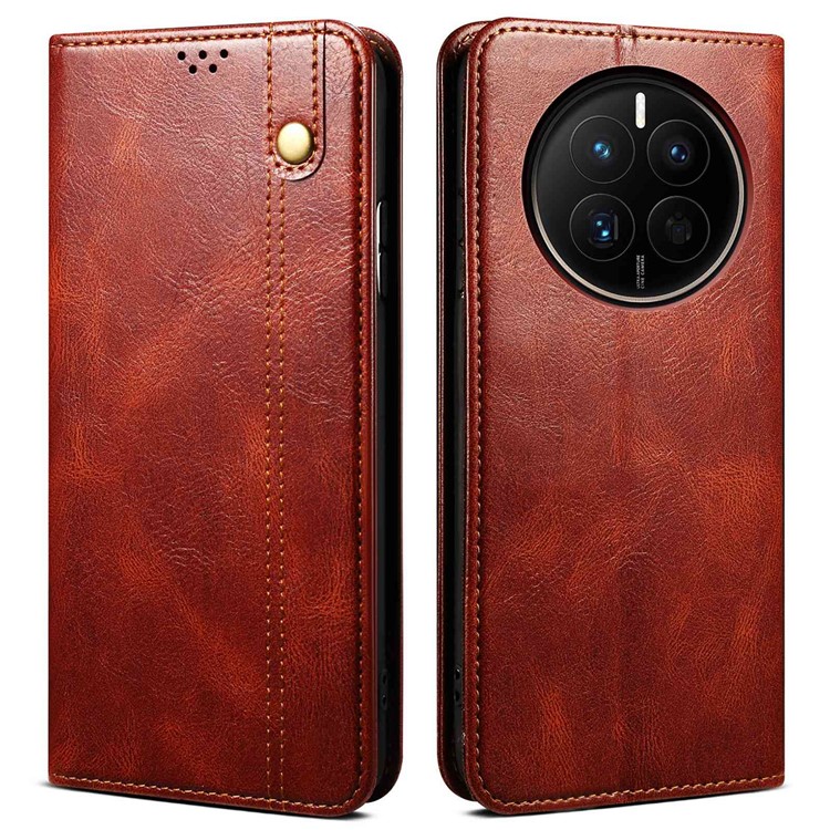 Case Huawei Mate 50 4G # Pre-Order * เคสพื้นผิวม้าขี้ผึ้งไม่มีรอยนิ้วมือและดูดี *