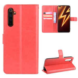 Case Realme 6 Pro / Pre-Order * เคสCrazy Horse สไตล์หนัง PU Wallet สไตล์กระเป๋า: 3 ช่องเสียบการ์ด + กระเป๋าเงินสด 1 ช่อง *