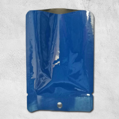 ซองฟอยล์สีน้ำเงินมีรูแขวน 10x14 cm. 100 ชิ้น