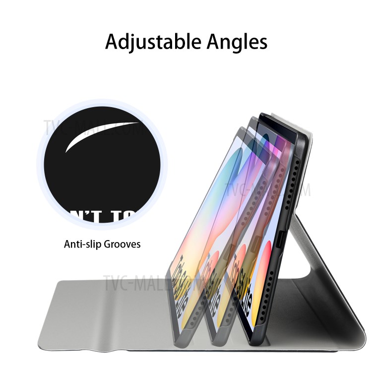 Case Samsung Galaxy Tab S6 Lite / Pre-Order * เคสการพิมพ์รูปแบบเปลือกหนังอัจฉริยะพร้อมช่องเสียบปากกา *