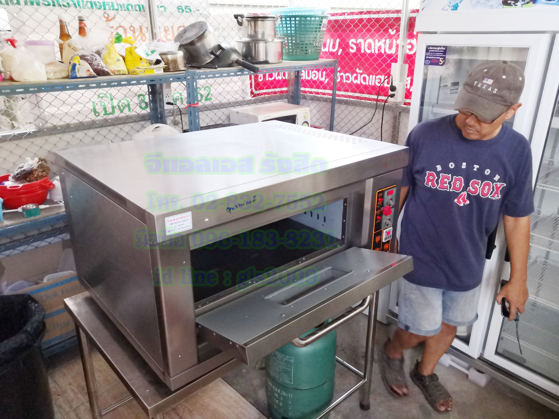 เตาอบขนมแก๊สควบคุมด้วยไฟฟ้า1ถาดใหญ่