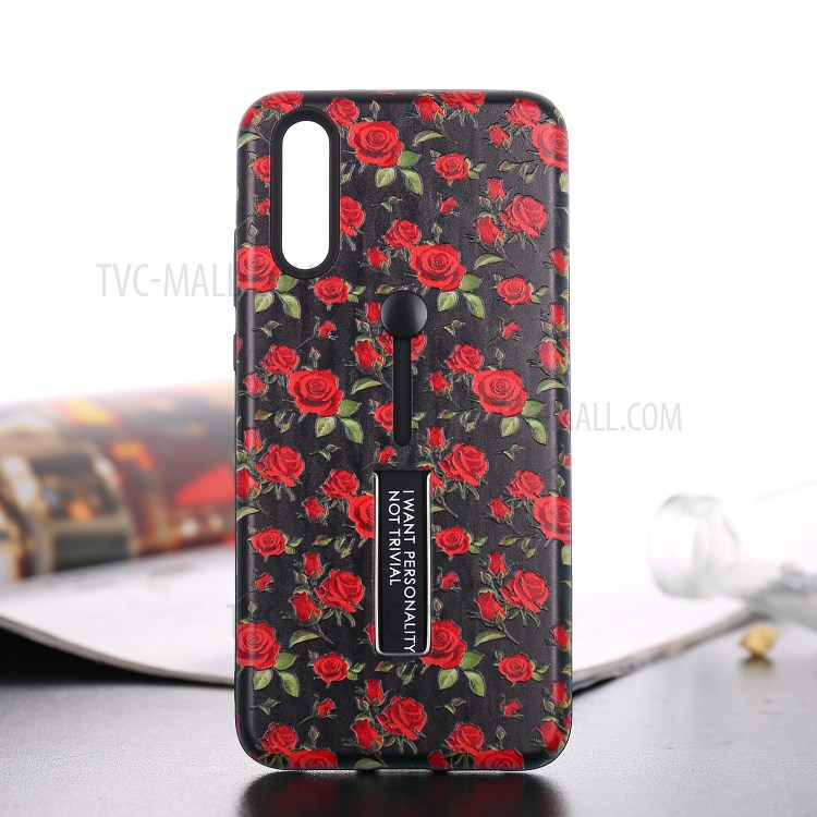 Case Huawei P20 Pro / Pre-order * เคสลายดอกไม้นูน TPU + PC ไฮบริด+ แหวนและขาตั้ง *