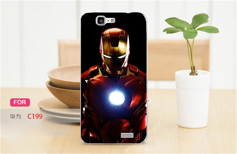 Case Huawei G7 / Pre-order * เคสพลาสติกแข็งพิมพ์ลายการ์ตูน Captain America Batman สีสันสดใส *