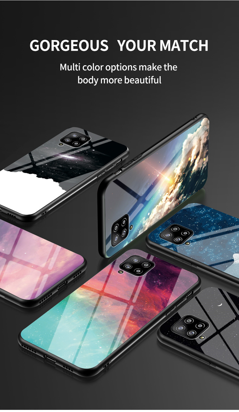 Case Samsung Galaxy A42 5G / Pre-Order * เคสไฮบริดแบบเชลล์ TPU + PC + กระจกนิรภัยพร้อมลาย Starry Sky *