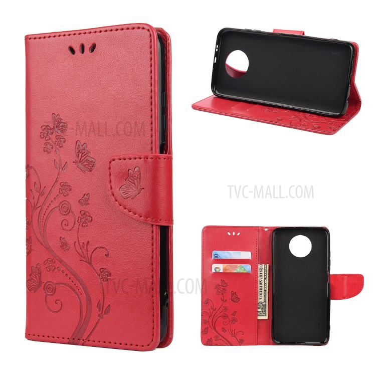 Case Xiaomi Redmi Note 9T 5G / Note 9 5G # Pre-Order * เคสกระเป๋าสตางค์หนังลายผีเสื้อลายดอกไม้ *