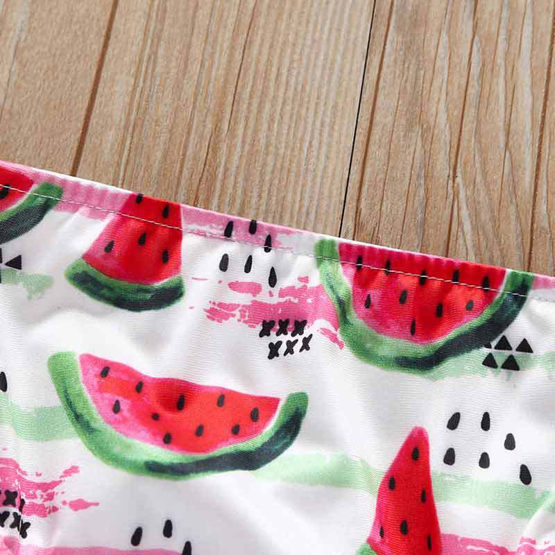 ชุดว่ายน้ำ เซ็ท 3 ชิ้น ลายแตงโม สีแดง ไซส์ 90